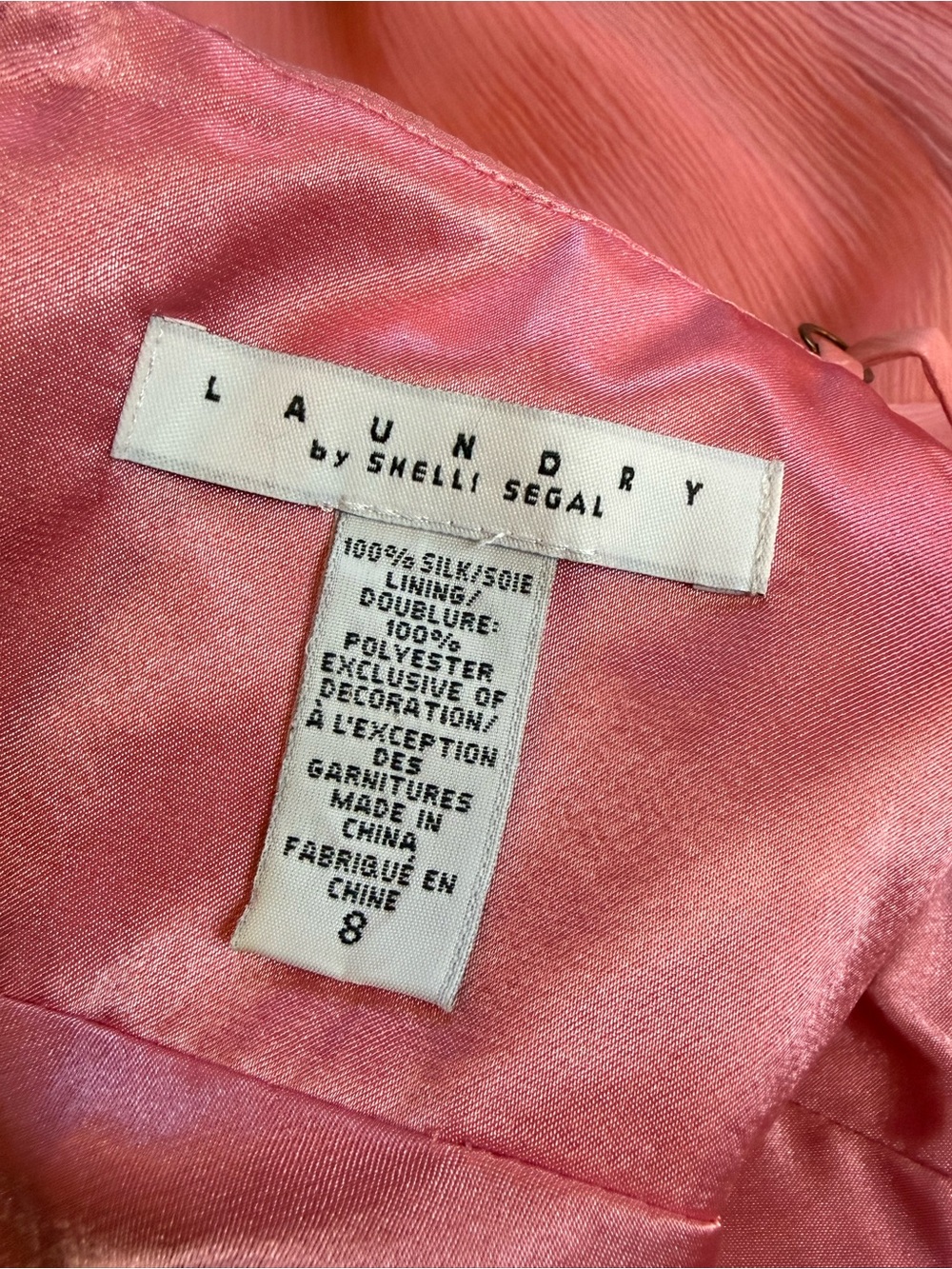 Vintage Y2K Laundry By Shelli Segal Floral 100% Silk Fairycore Dress Size 8 - Picture 7 of 8